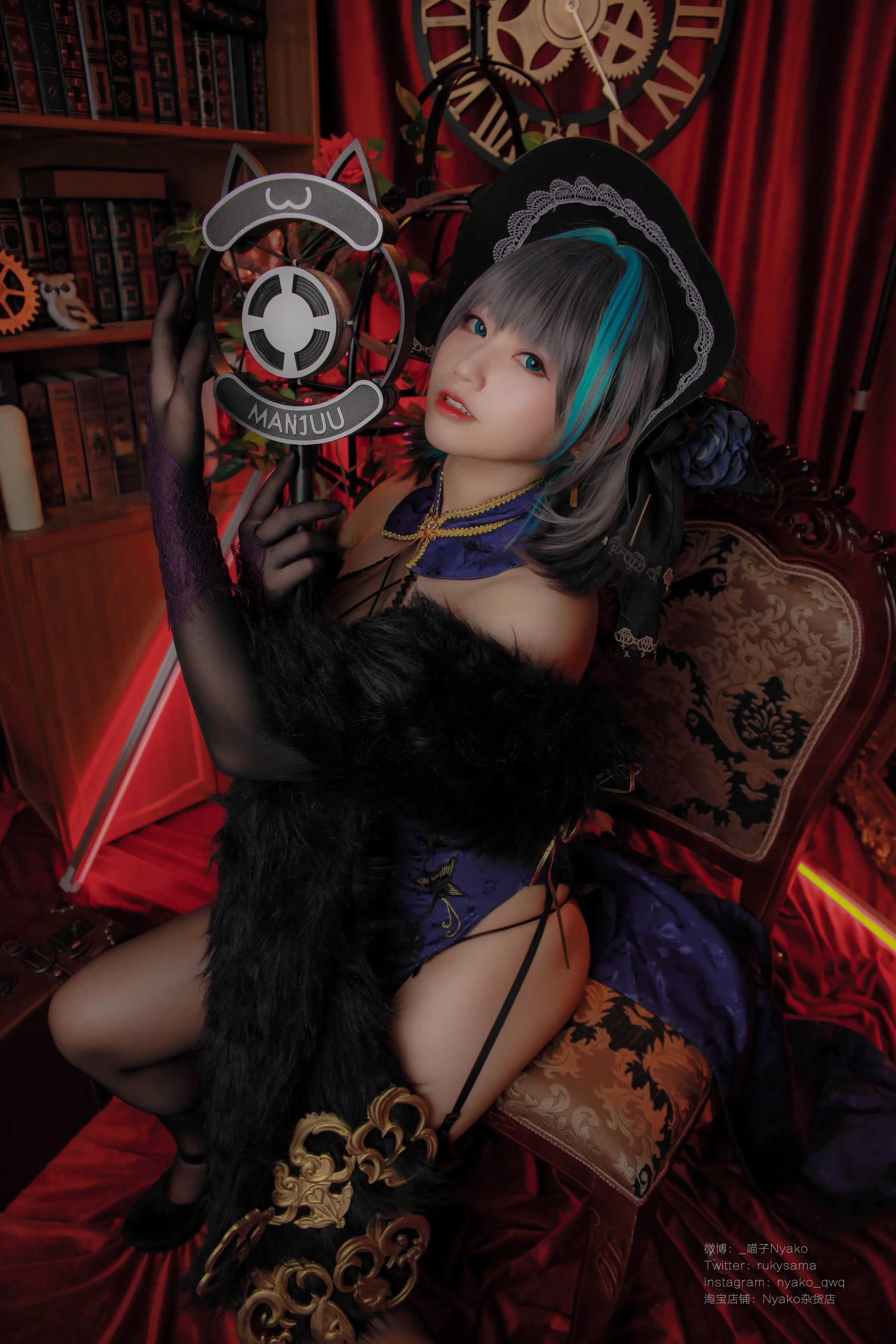 Nyako喵子 柴郡旗袍 [48P]