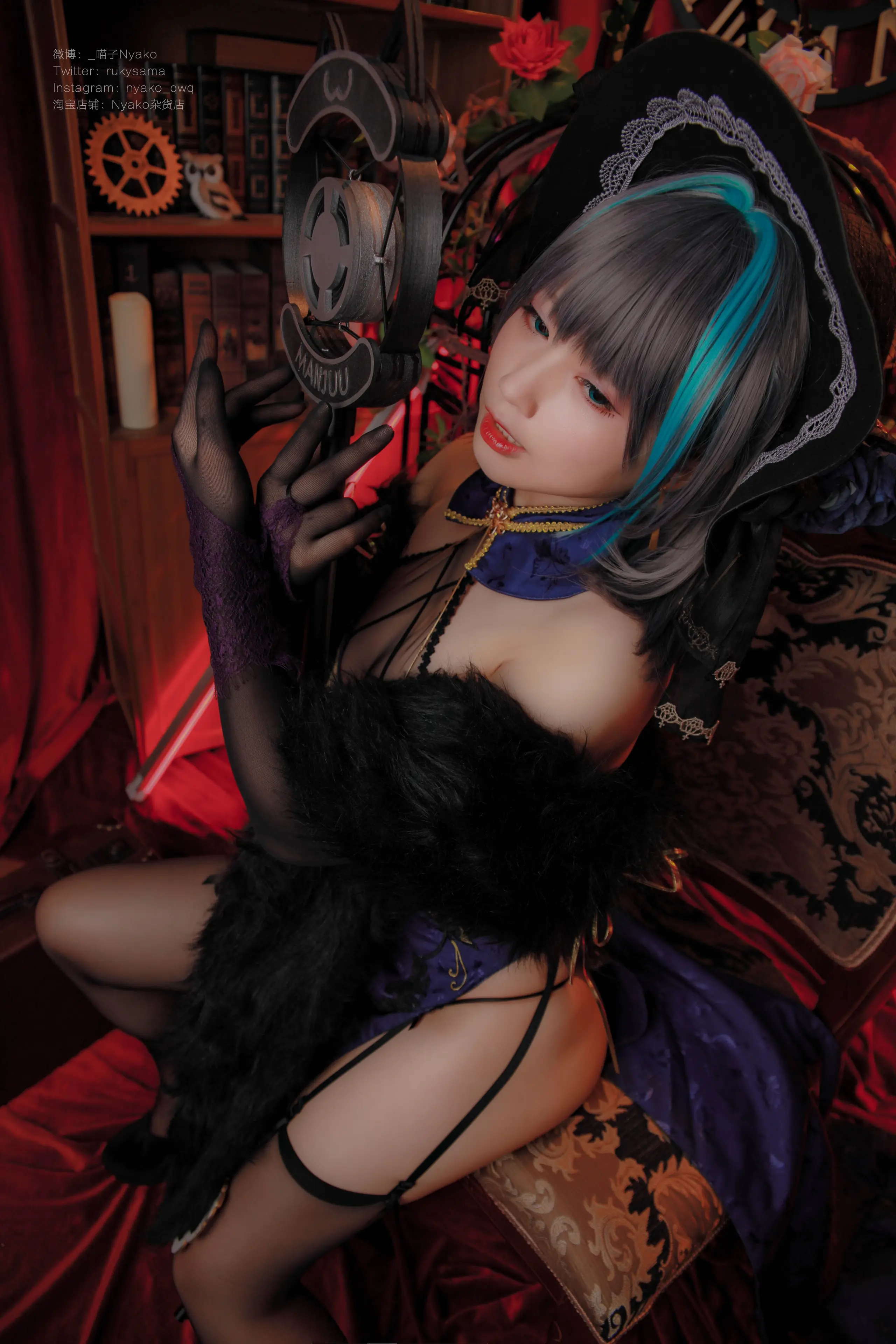 Nyako喵子 柴郡旗袍 [48P]