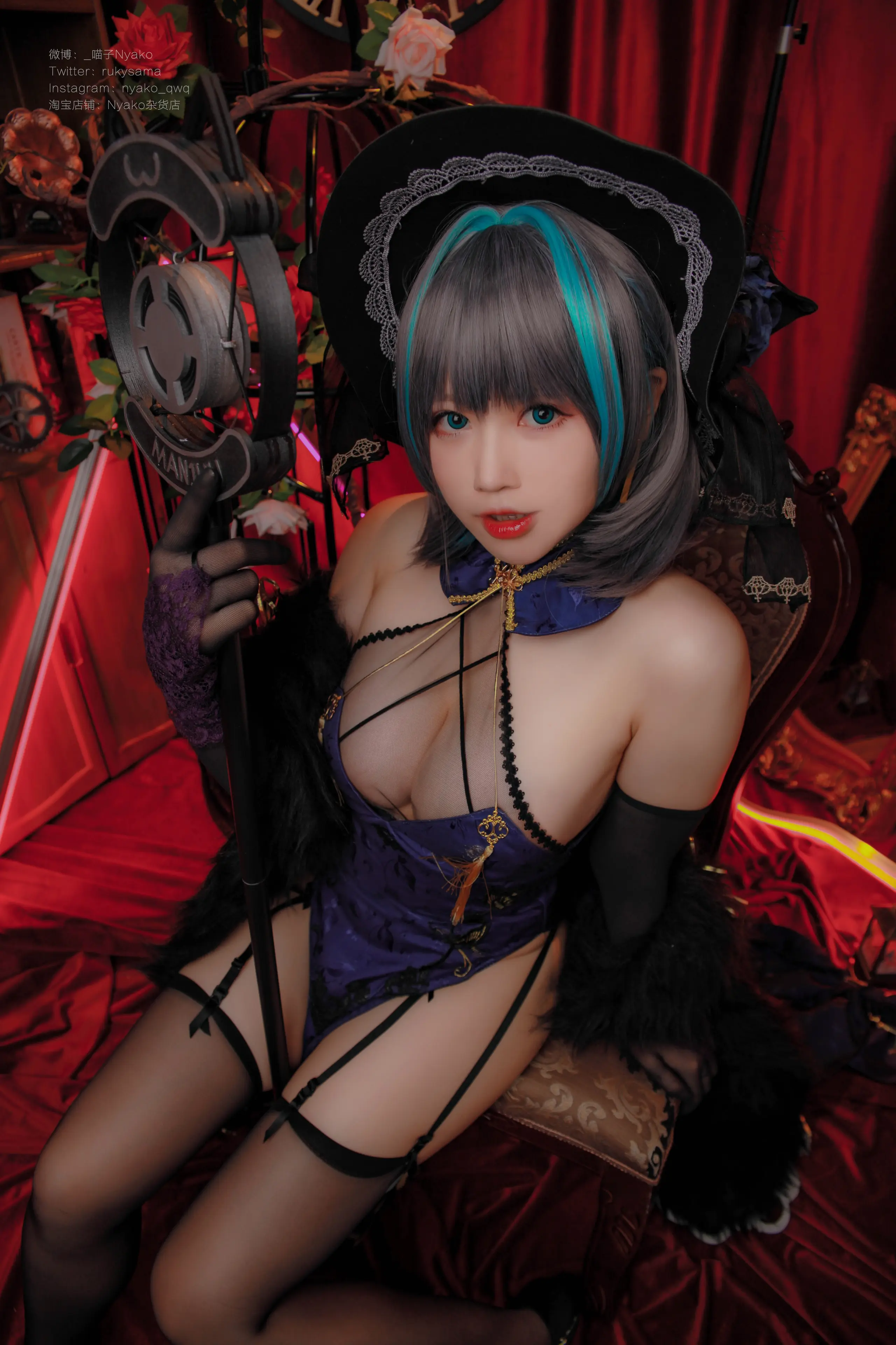 Nyako喵子 柴郡旗袍 [48P]