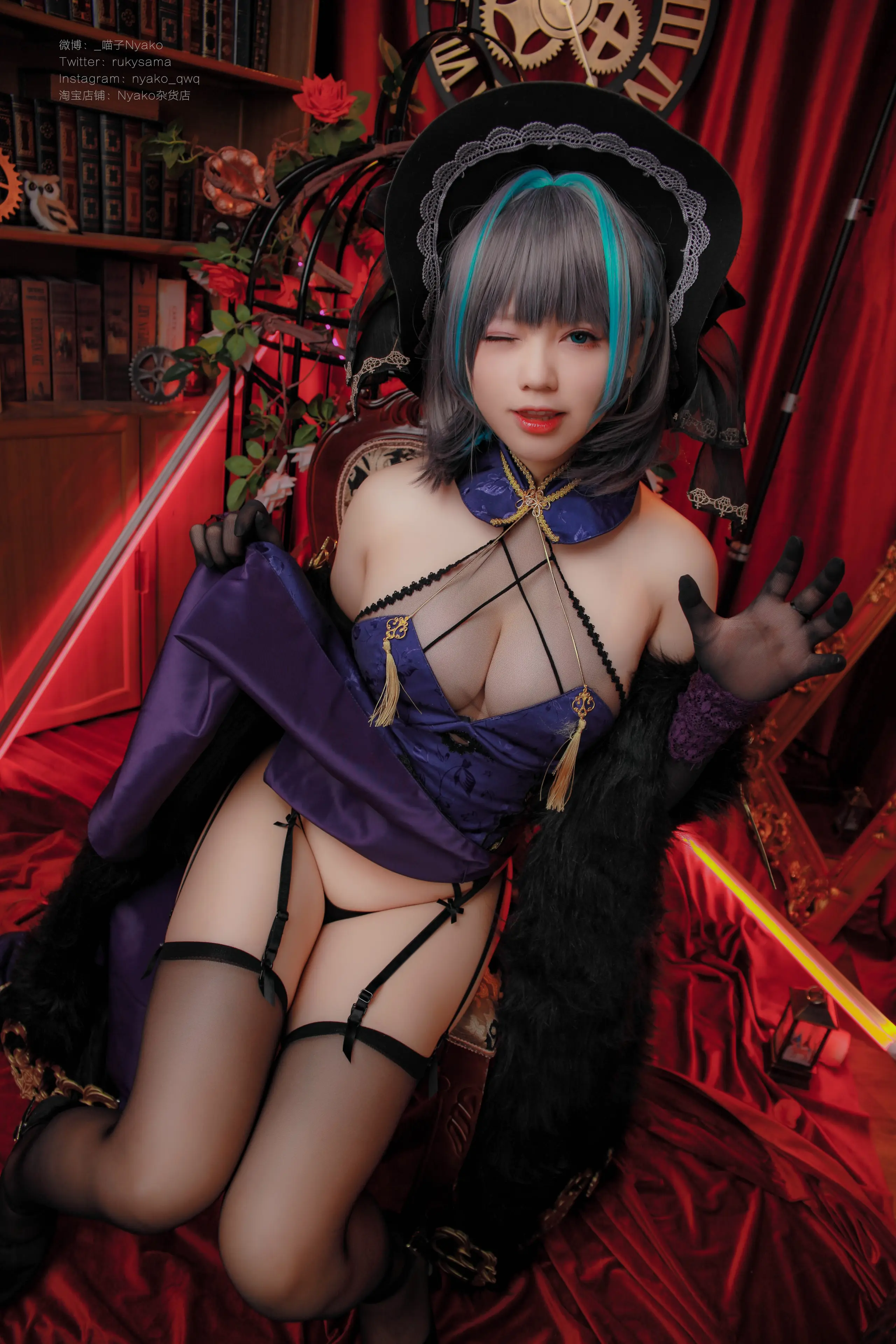 Nyako喵子 柴郡旗袍 [48P]