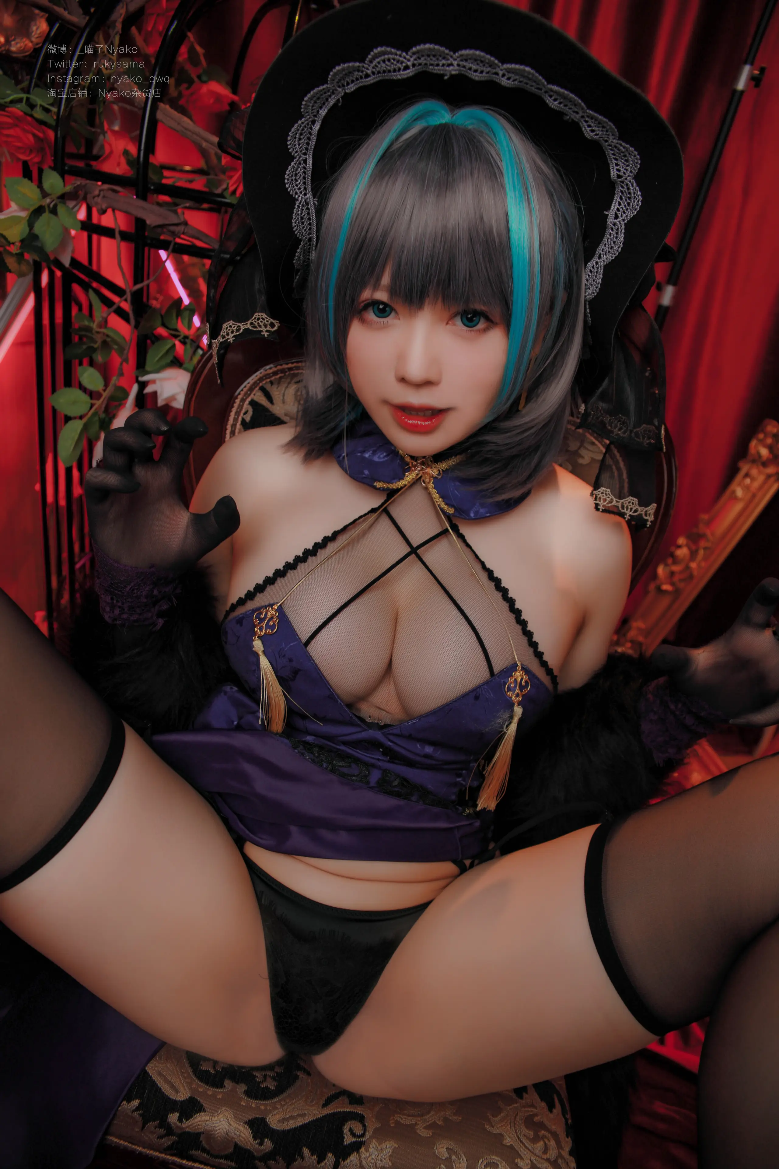 Nyako喵子 柴郡旗袍 [48P]