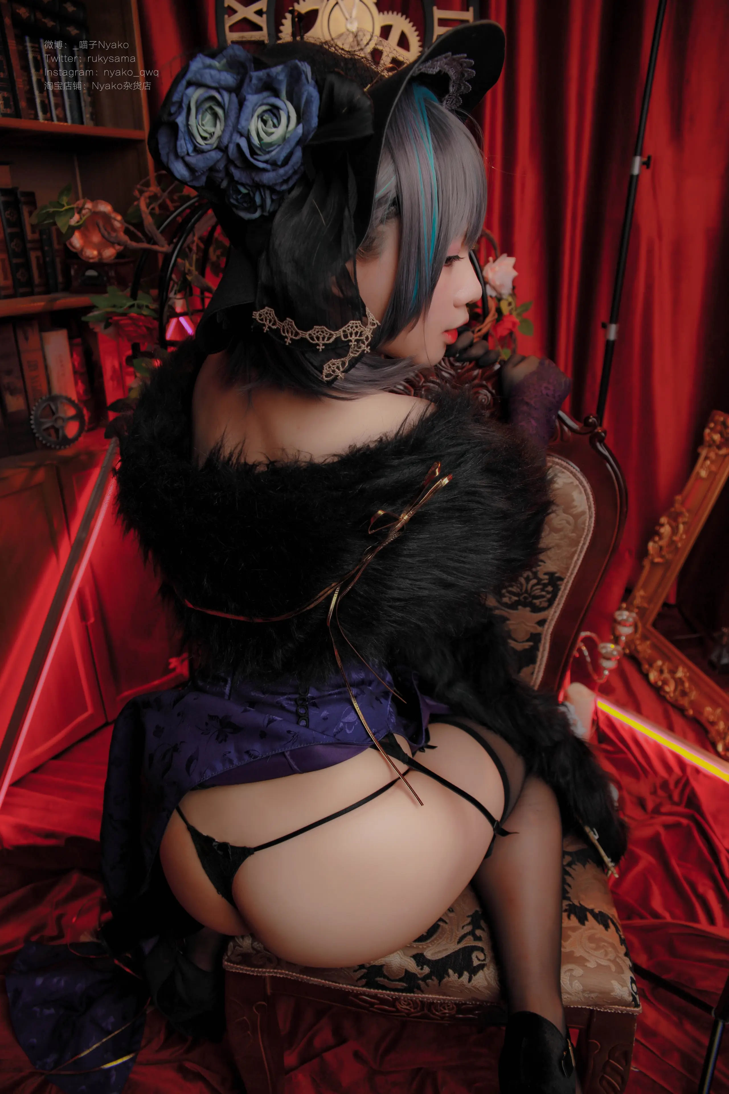 Nyako喵子 柴郡旗袍 [48P]