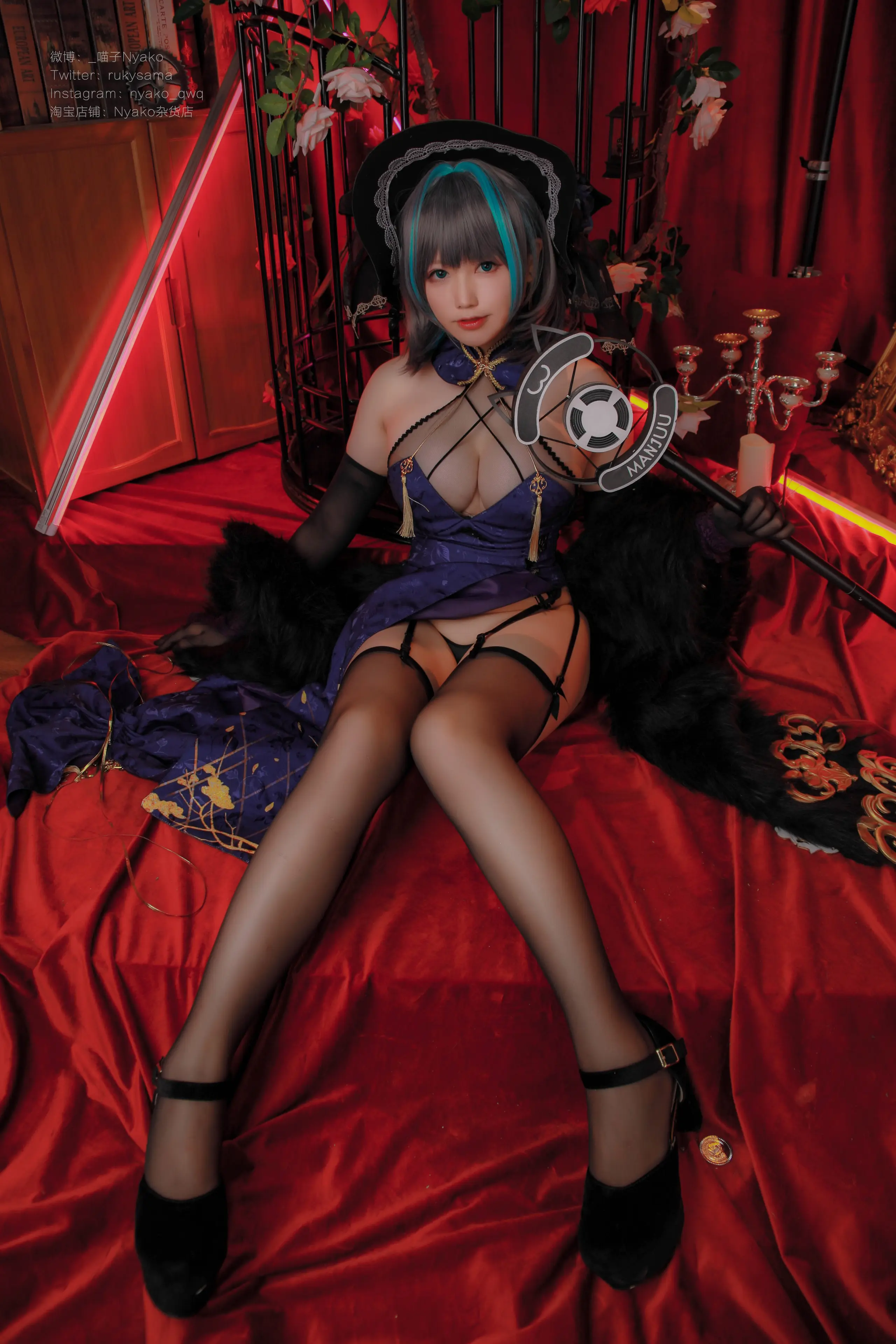 Nyako喵子 柴郡旗袍 [48P]