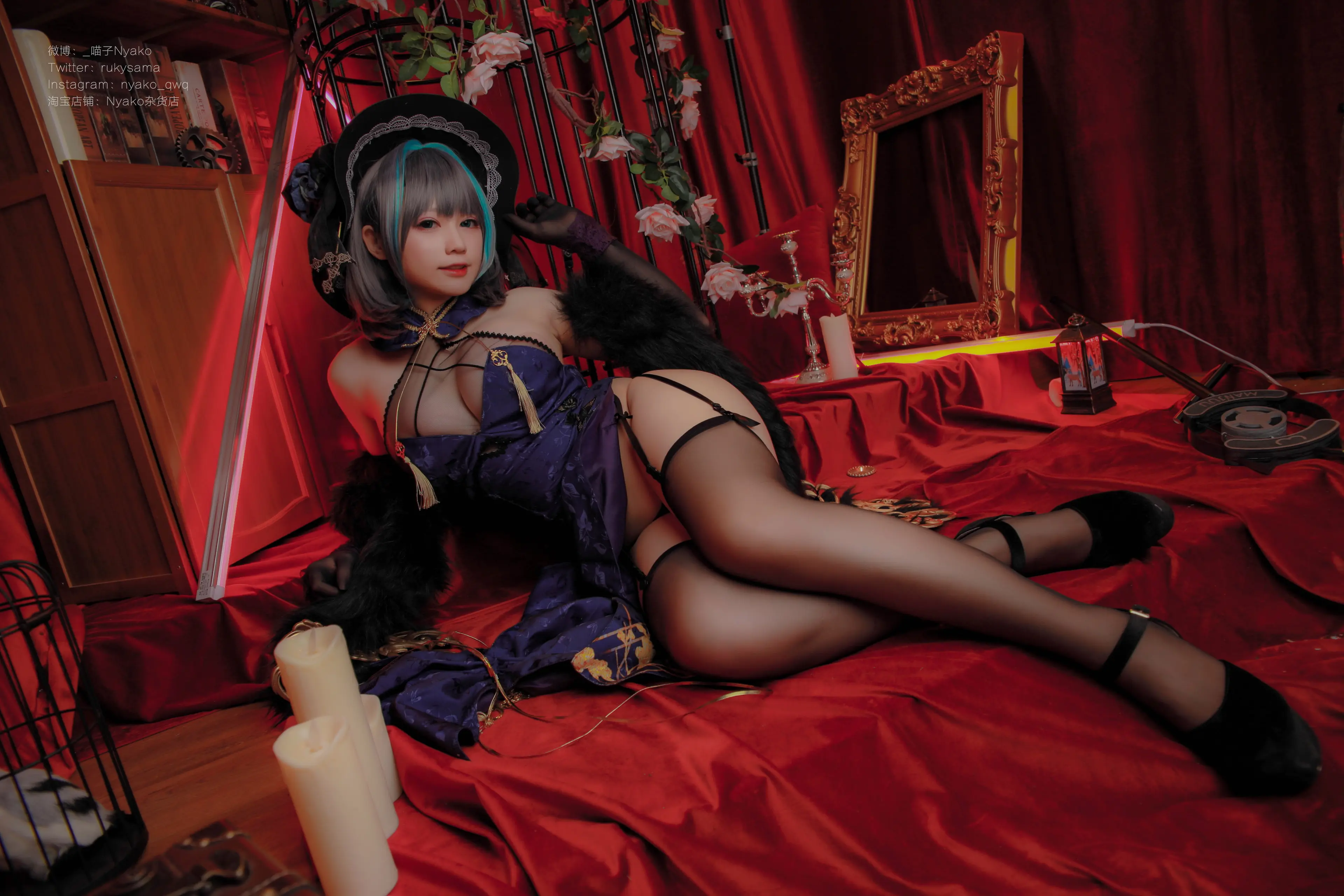 Nyako喵子 柴郡旗袍 [48P]