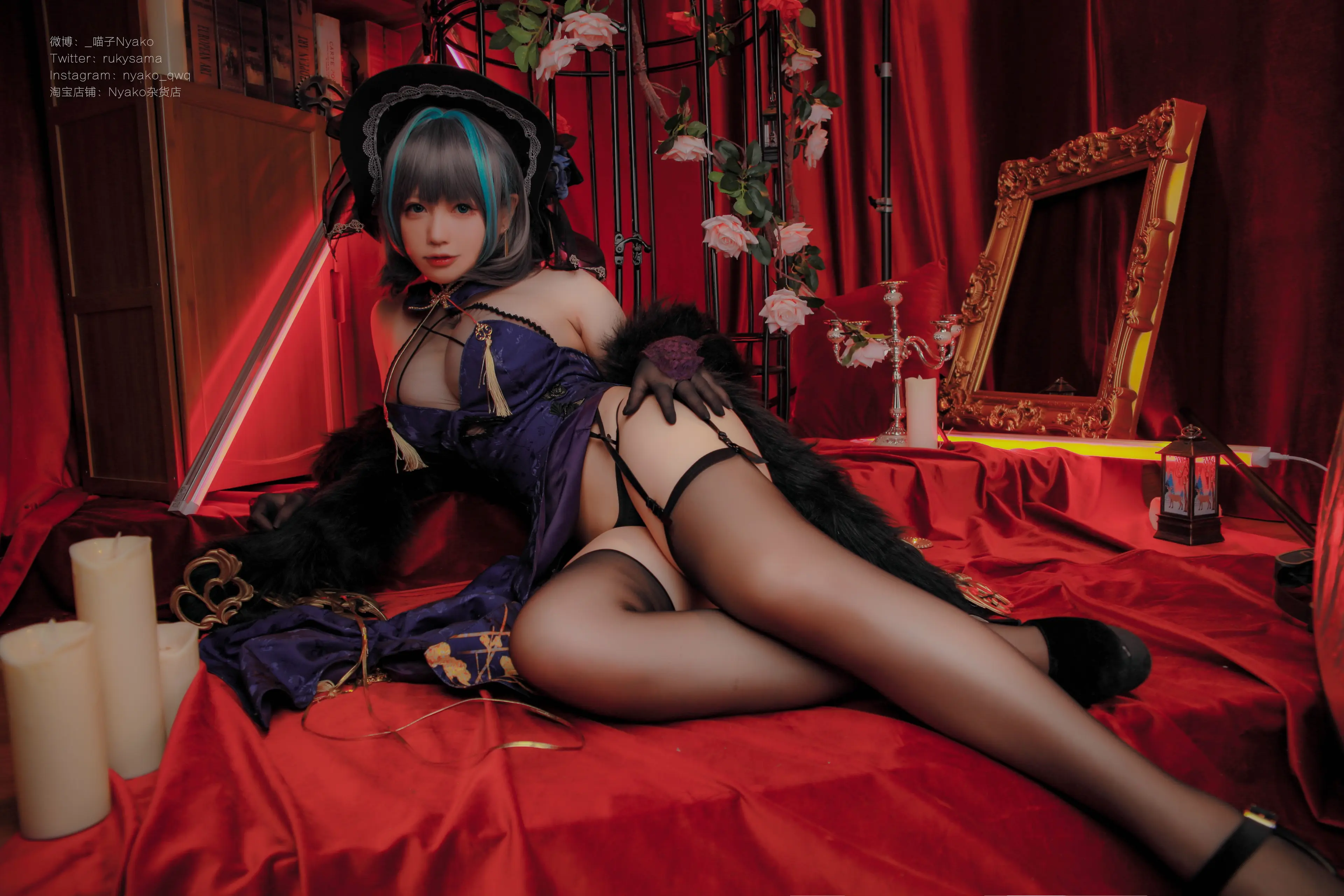 Nyako喵子 柴郡旗袍 [48P]