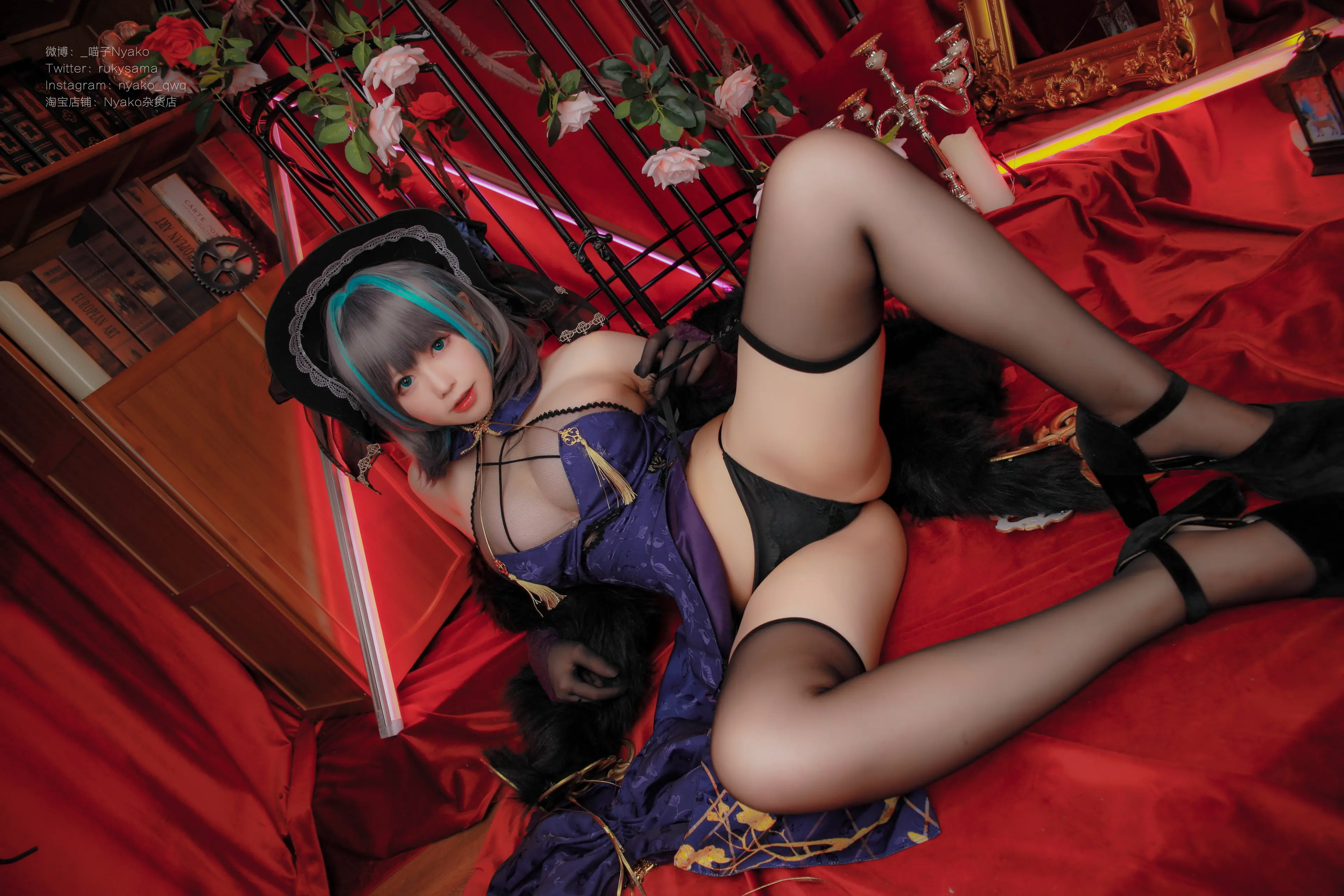 Nyako喵子 柴郡旗袍 [48P]