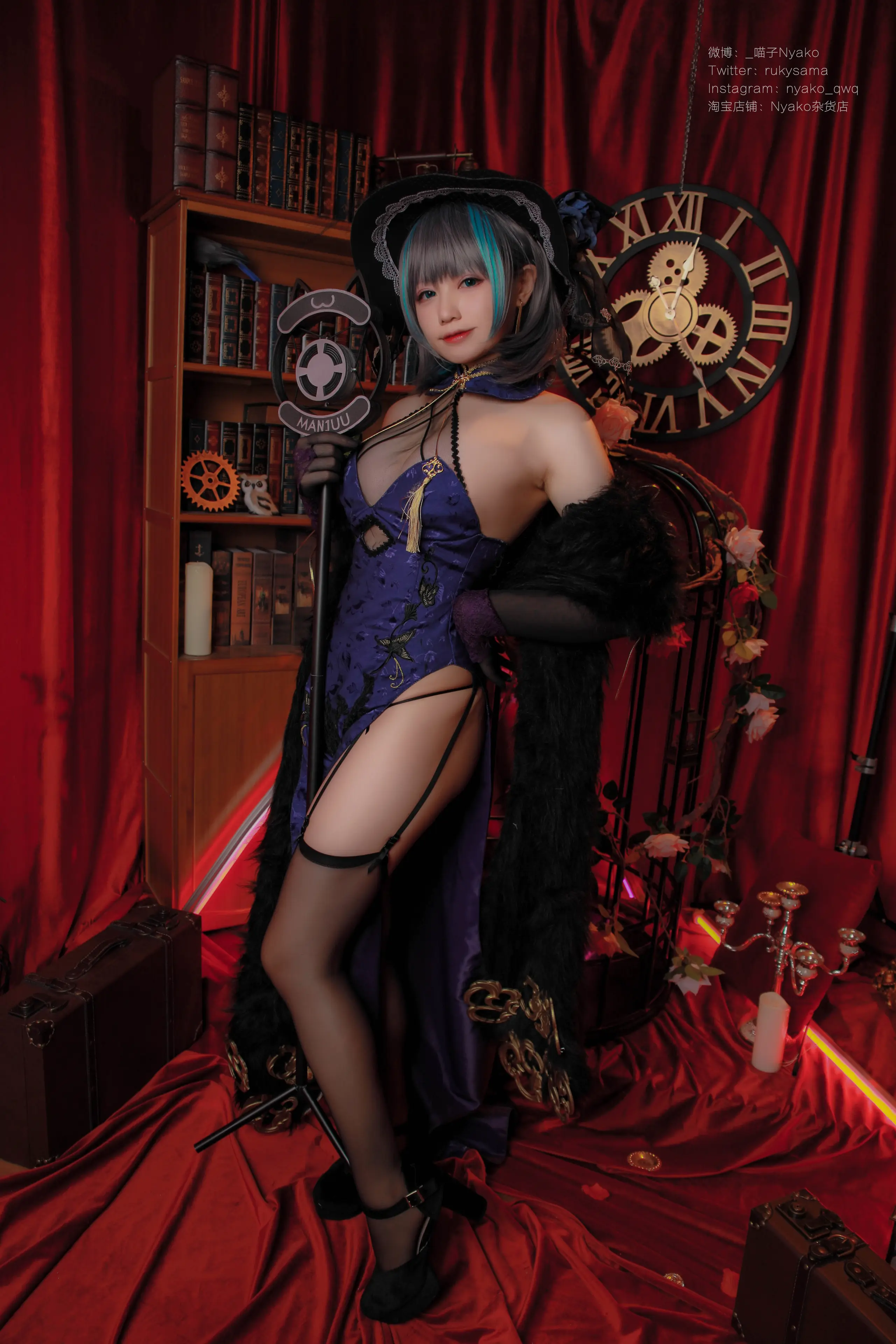 Nyako喵子 柴郡旗袍 [48P]