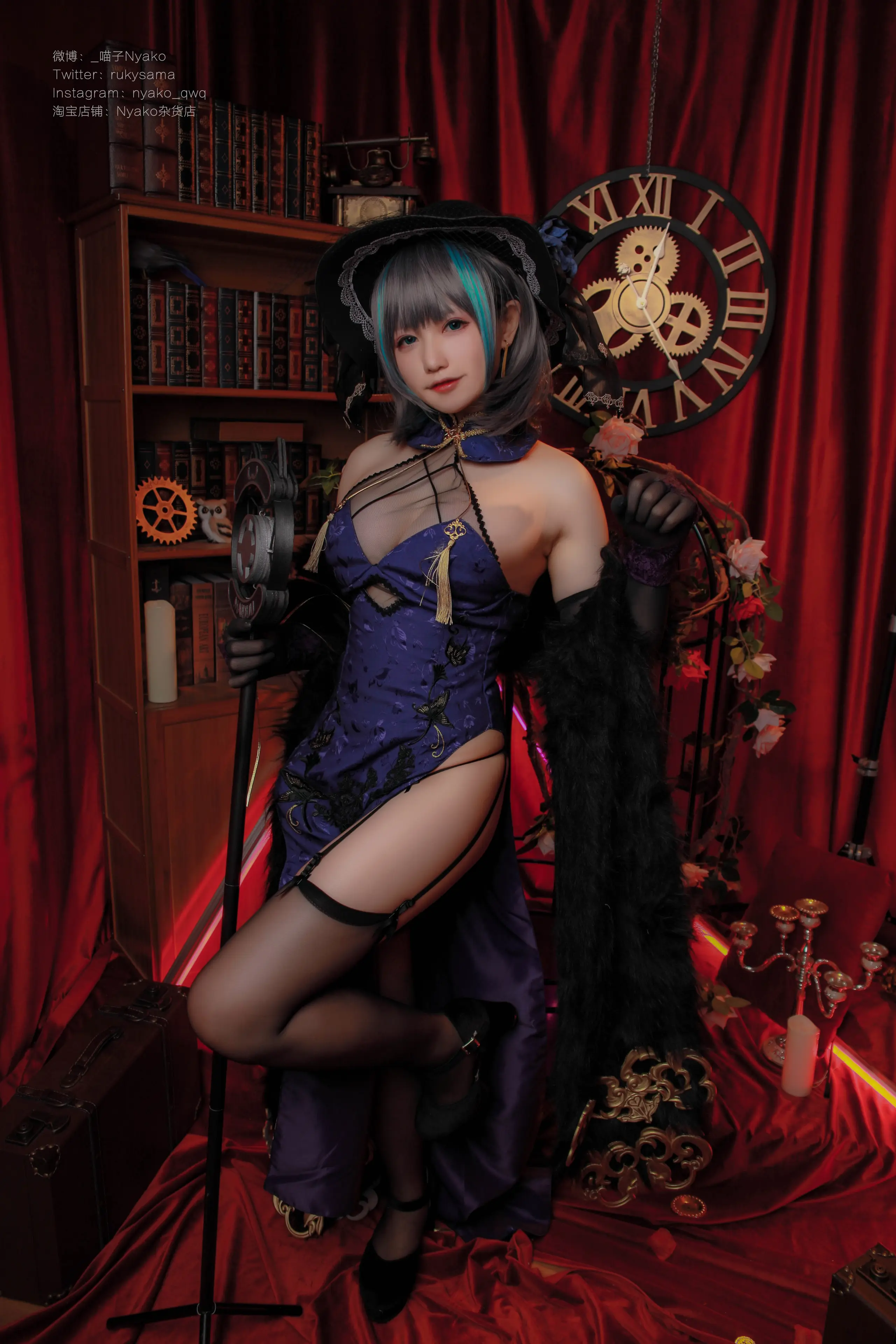 Nyako喵子 柴郡旗袍 [48P]