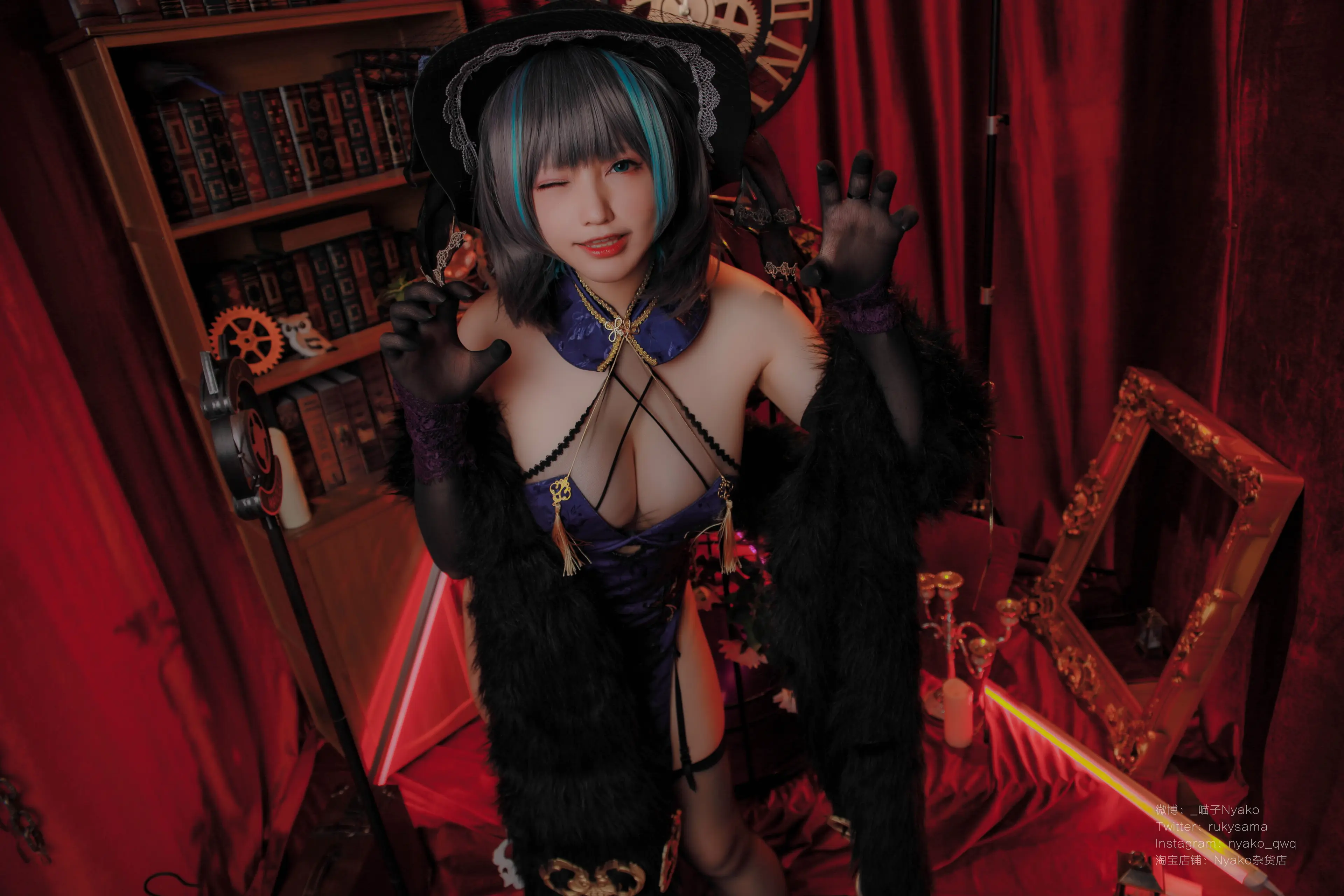 Nyako喵子 柴郡旗袍 [48P]