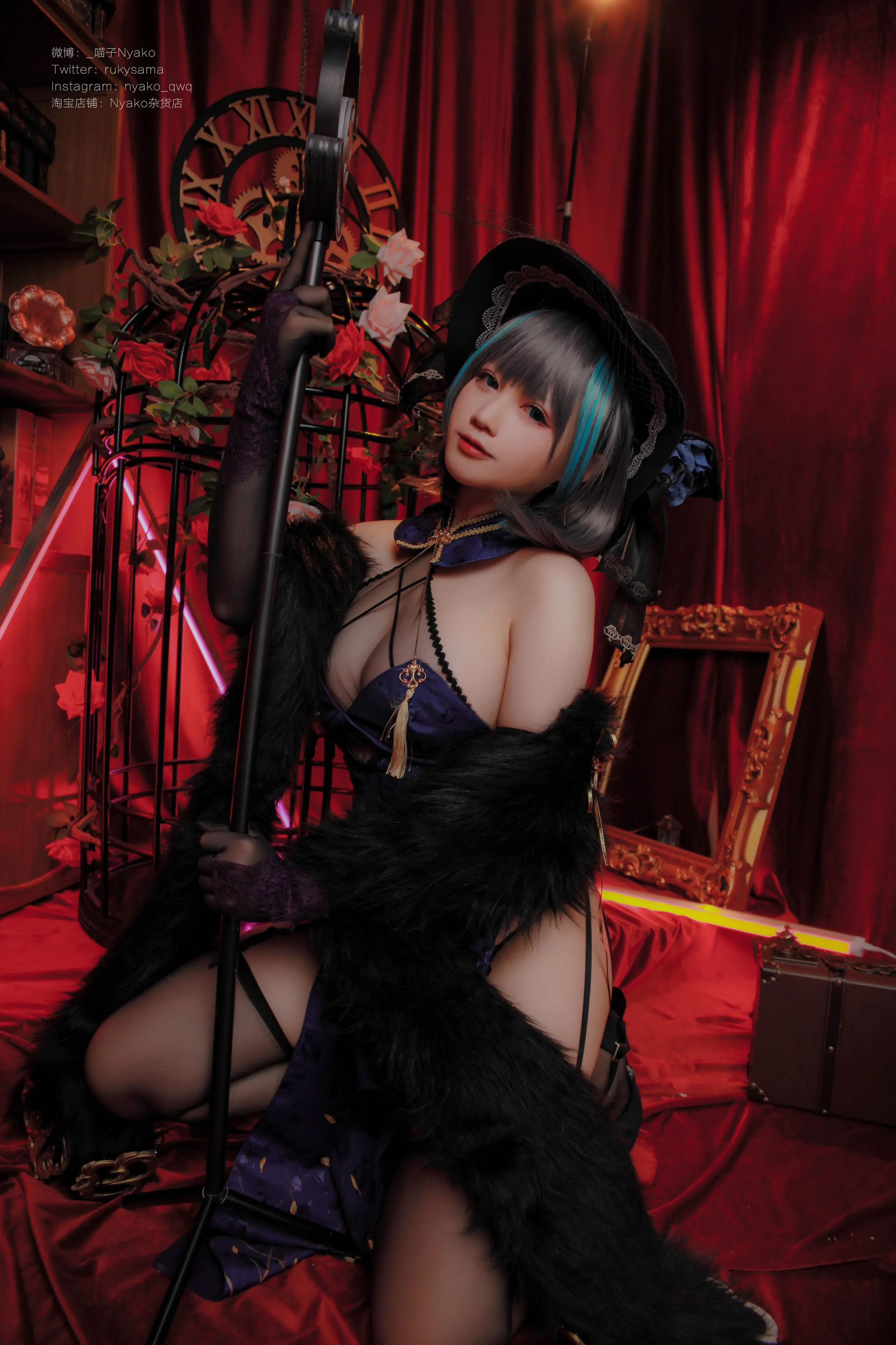 Nyako喵子 柴郡旗袍 [48P]