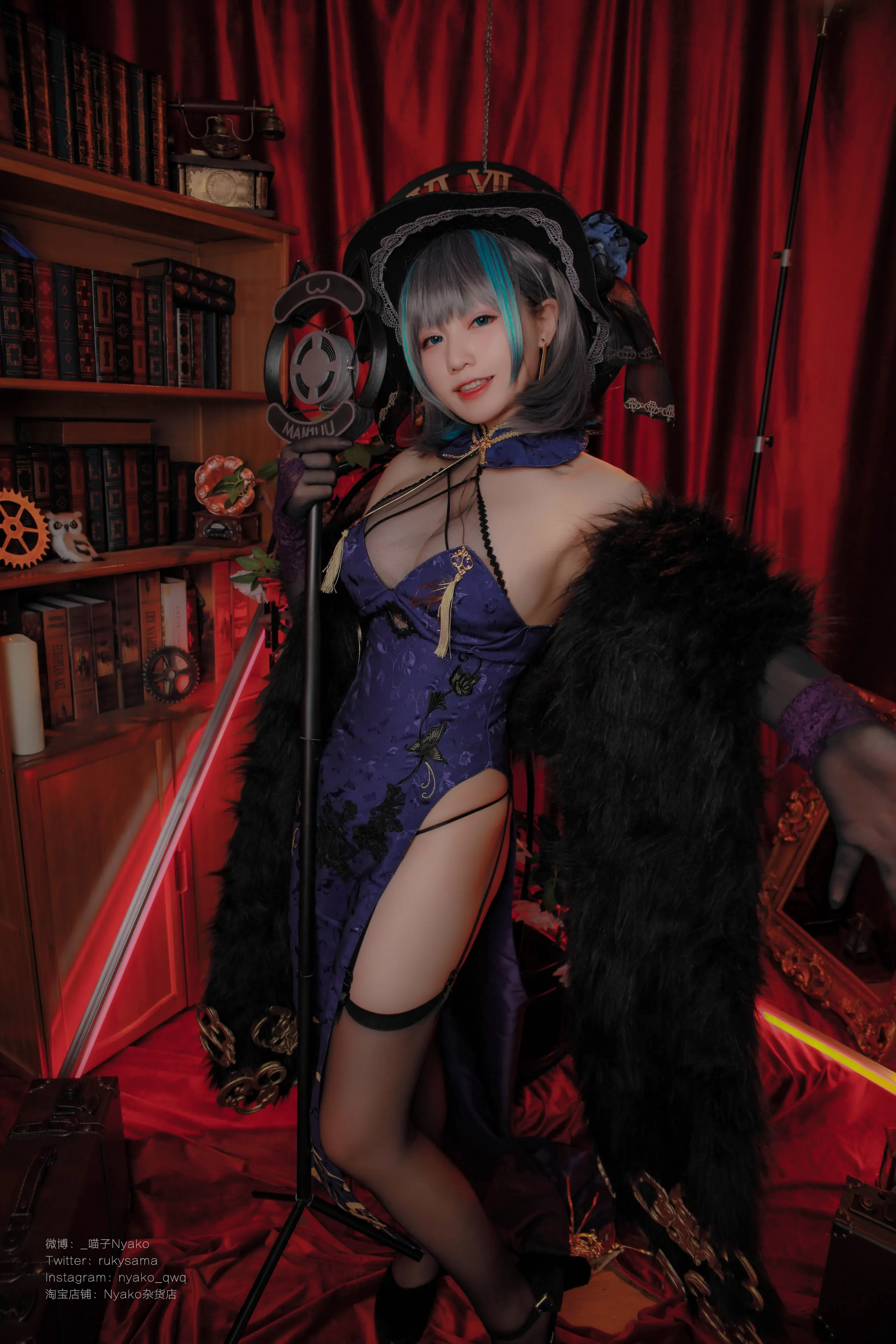 Nyako喵子 柴郡旗袍 [48P]