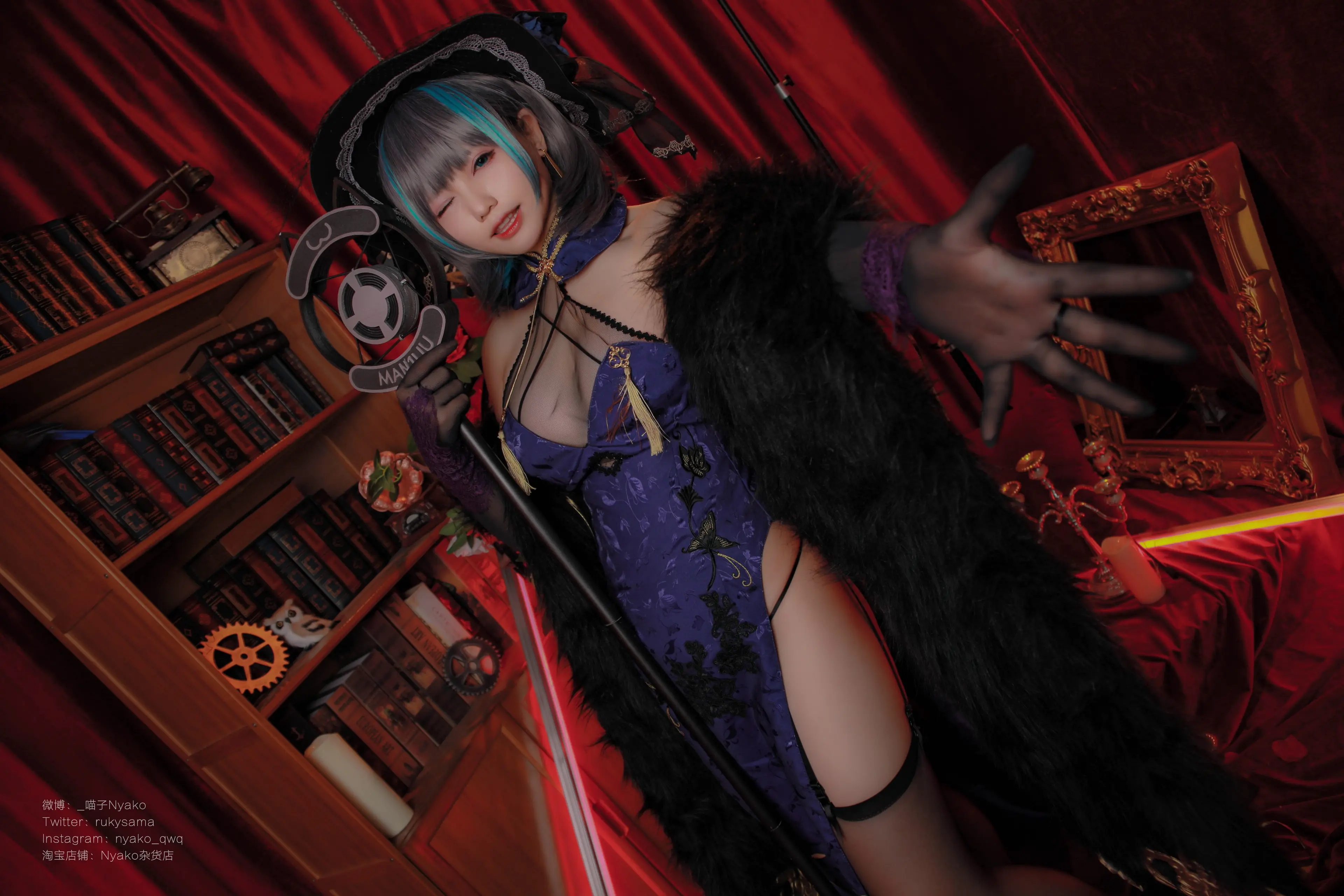 Nyako喵子 柴郡旗袍 [48P]