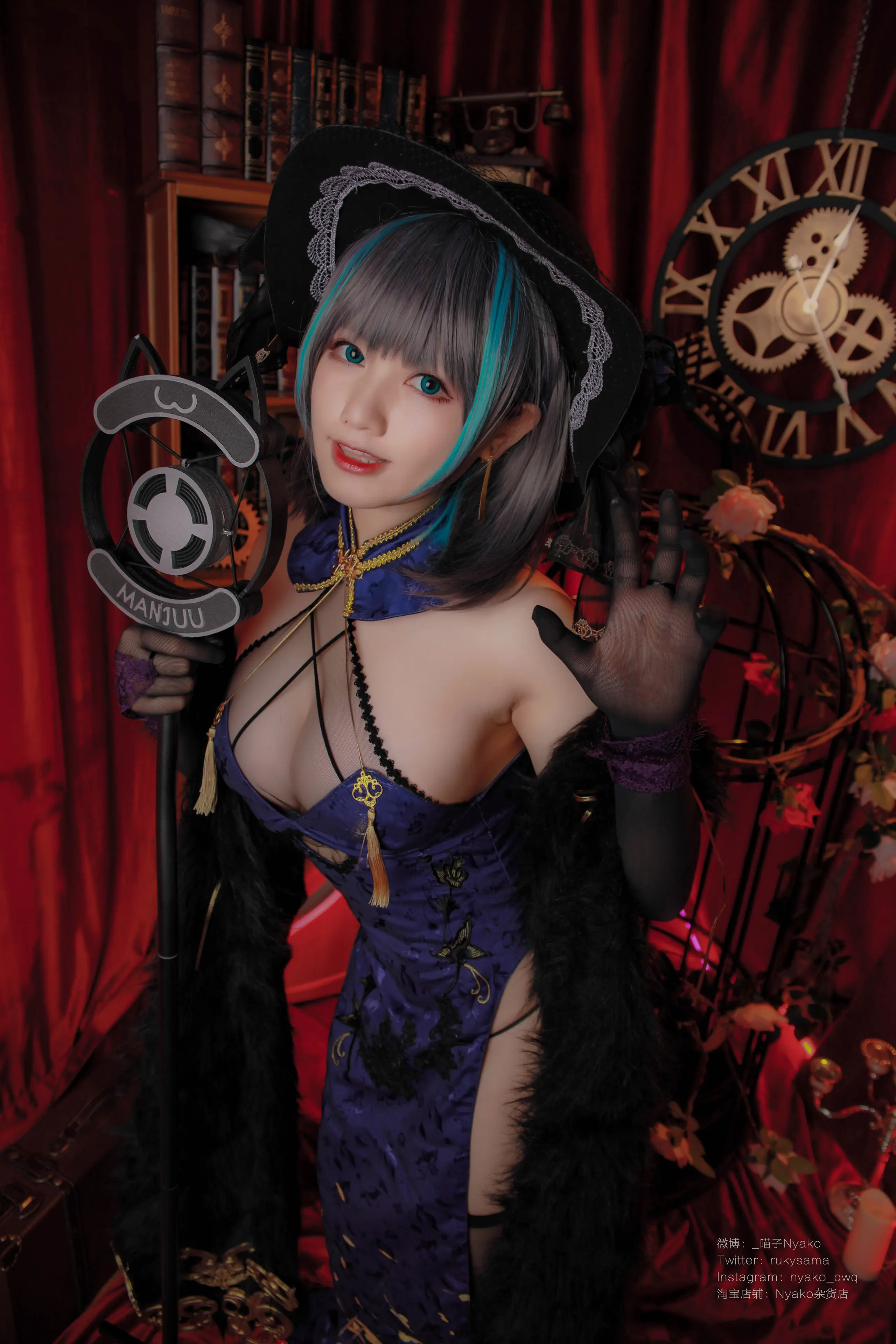 Nyako喵子 柴郡旗袍 [48P]