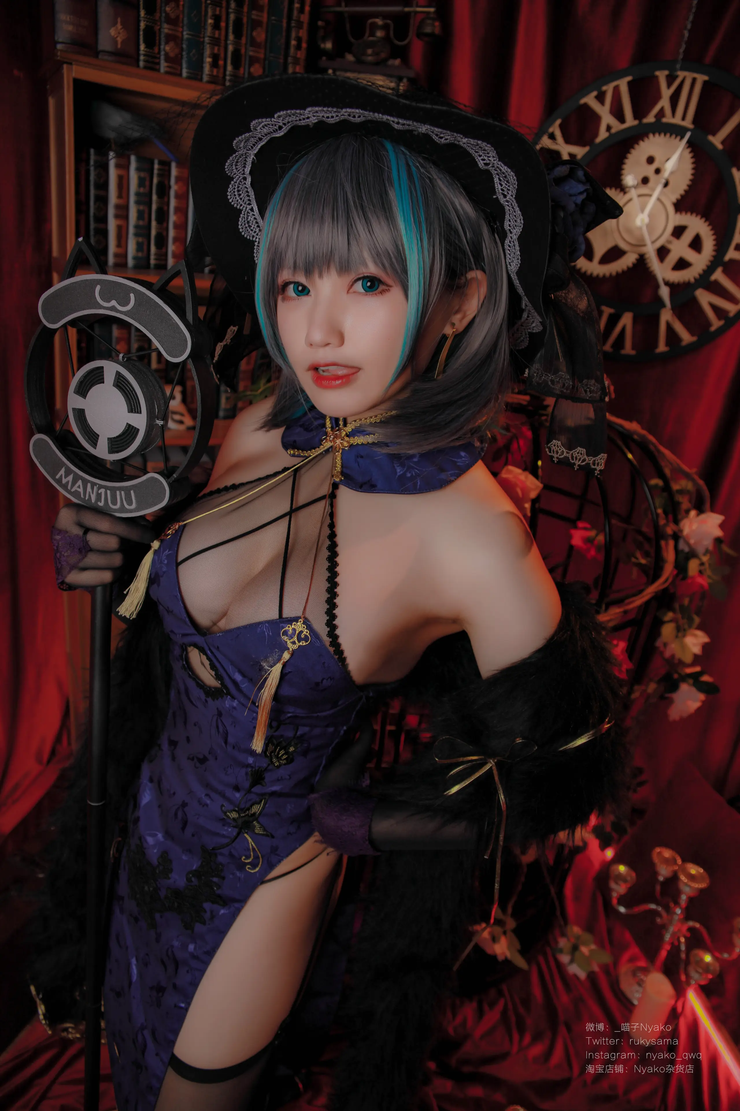 Nyako喵子 柴郡旗袍 [48P]