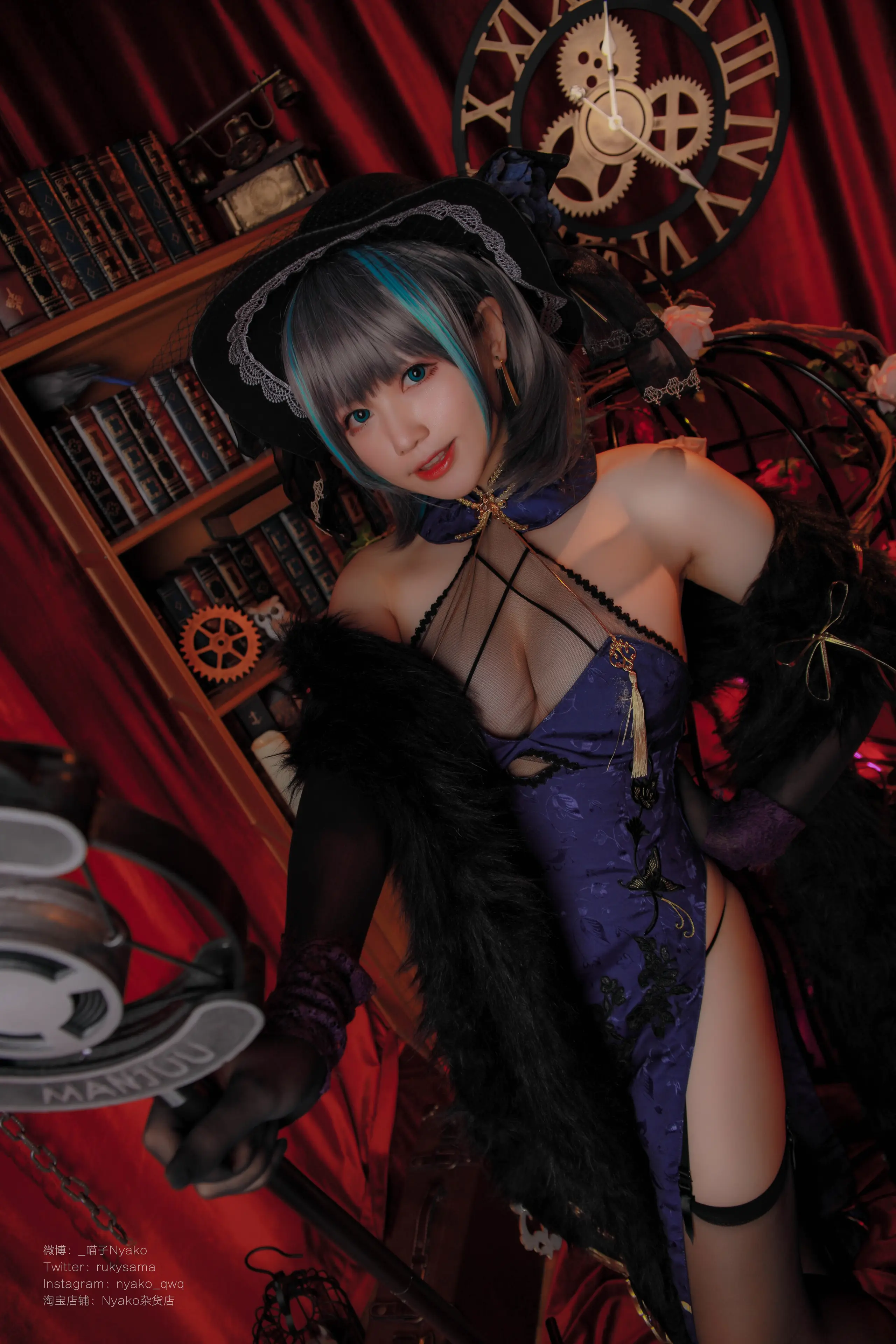 Nyako喵子 柴郡旗袍 [48P]