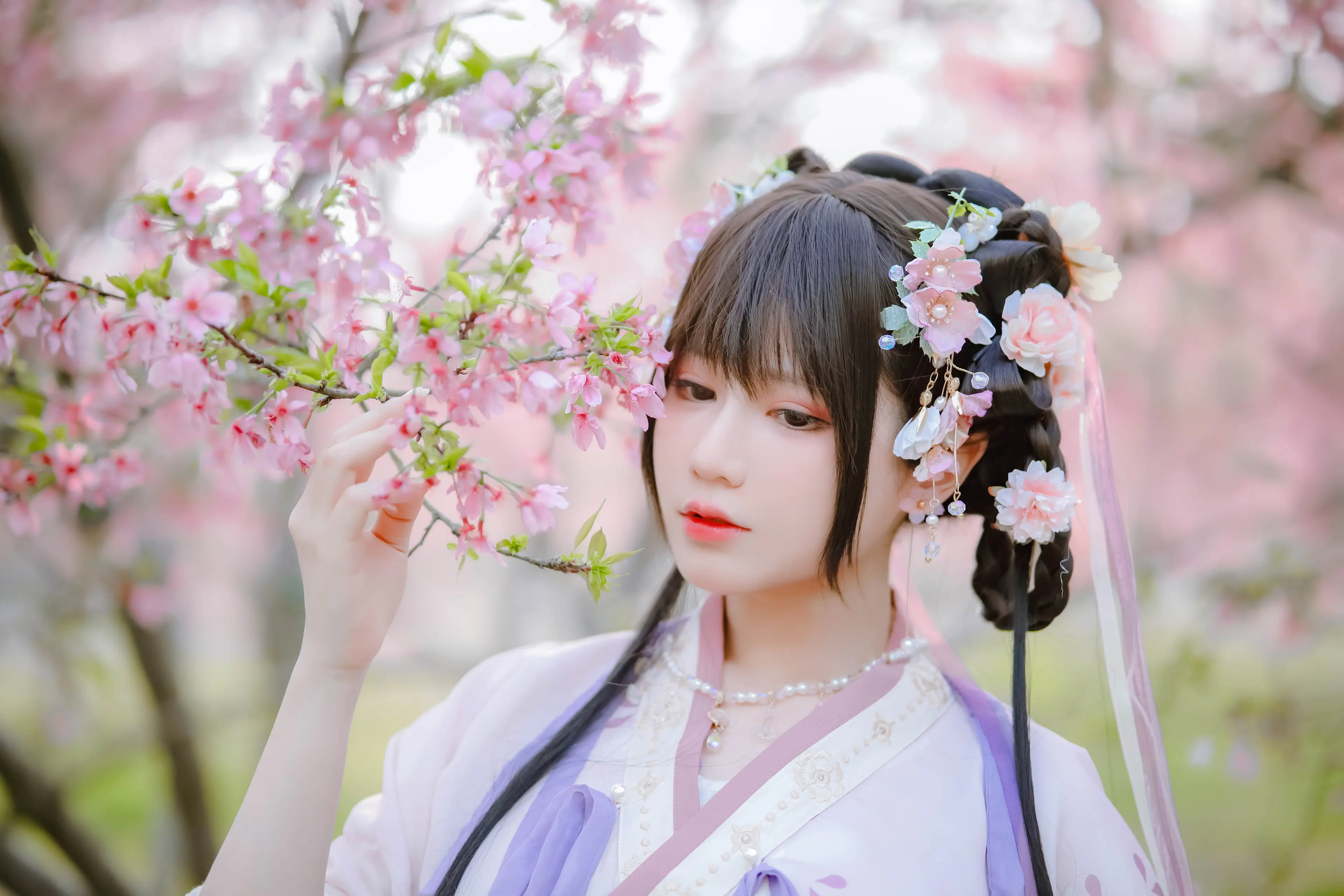 Nyako喵子 樱花汉服 花神祈愿 [52P]