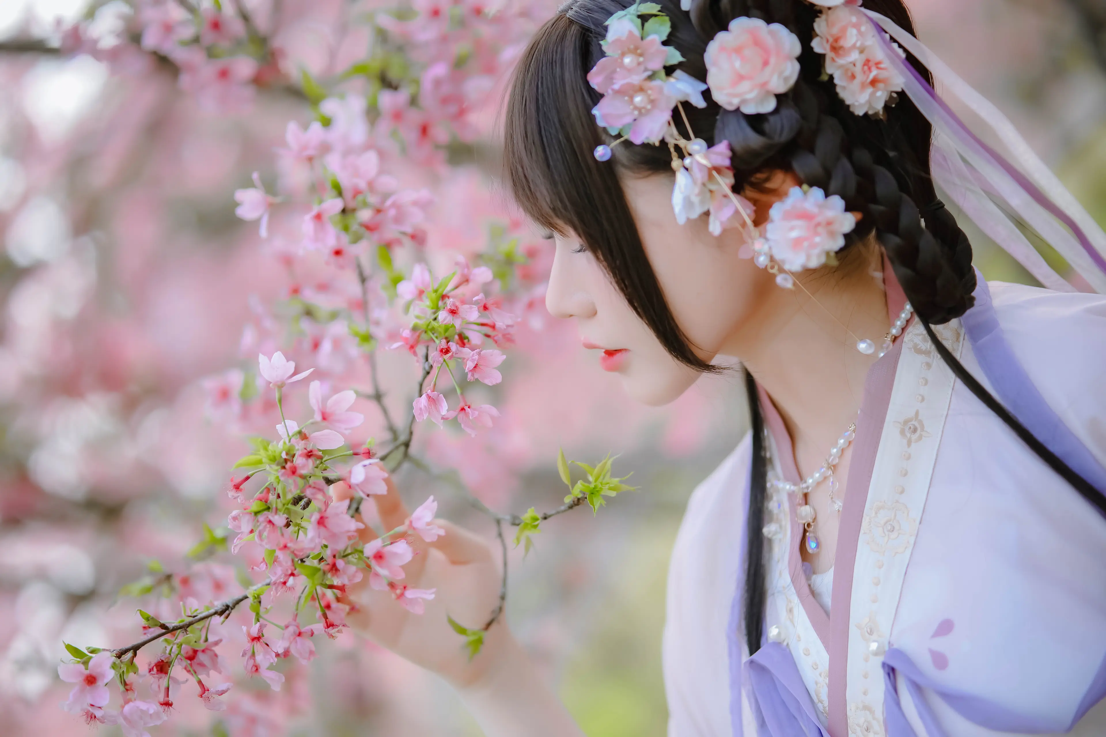 Nyako喵子 樱花汉服 花神祈愿 [52P]