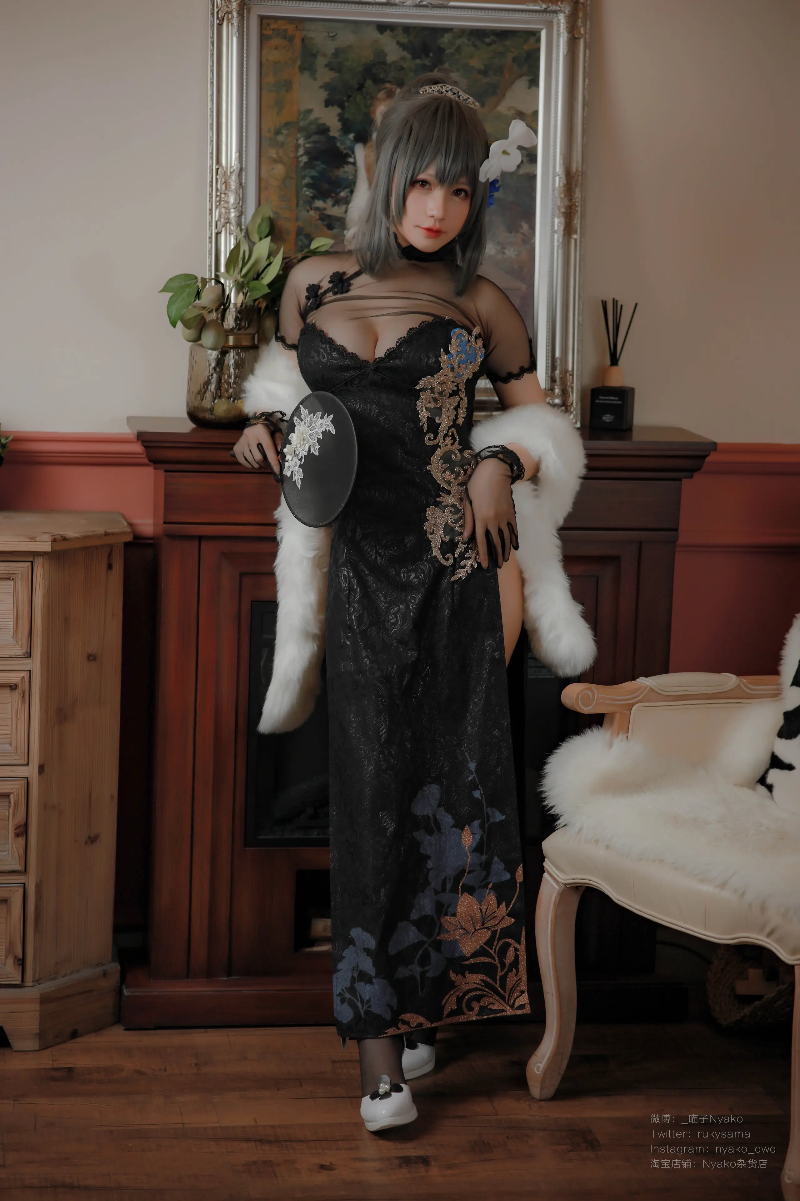 Nyako喵子 路易九世旗袍 [48P]