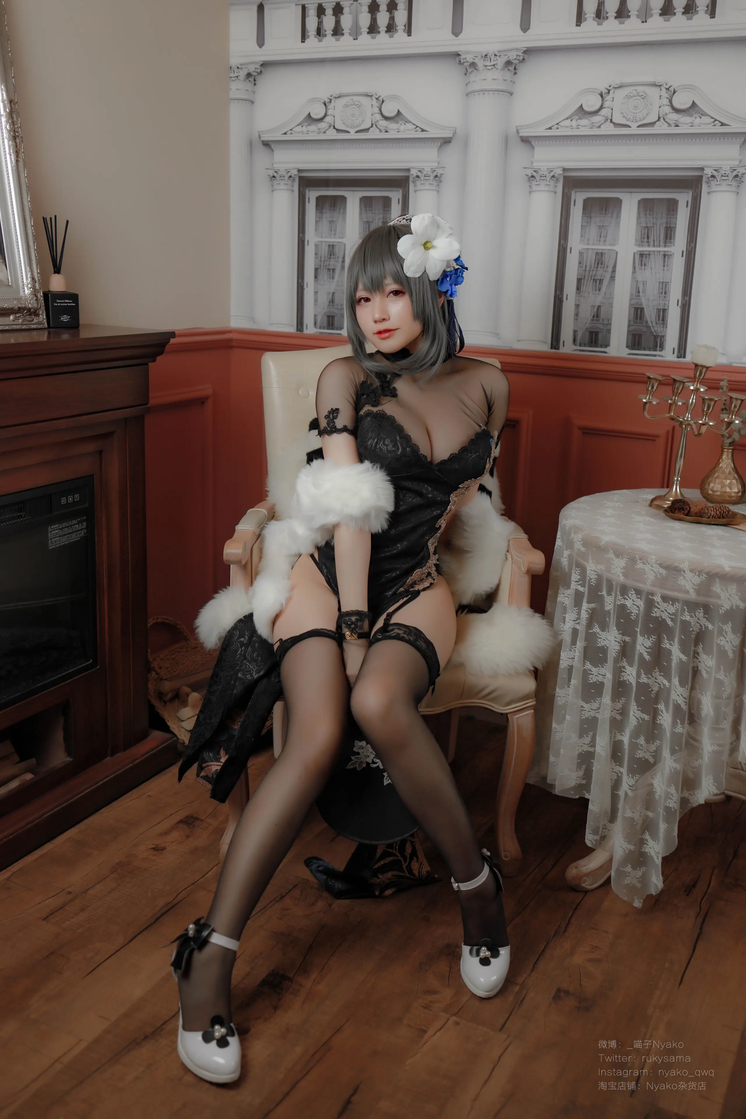 Nyako喵子 路易九世旗袍 [48P]